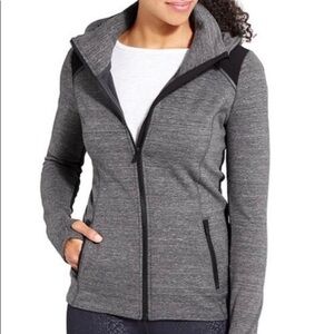 Athleta Stronger zip up hoodie in Heather Gray - Size Medium